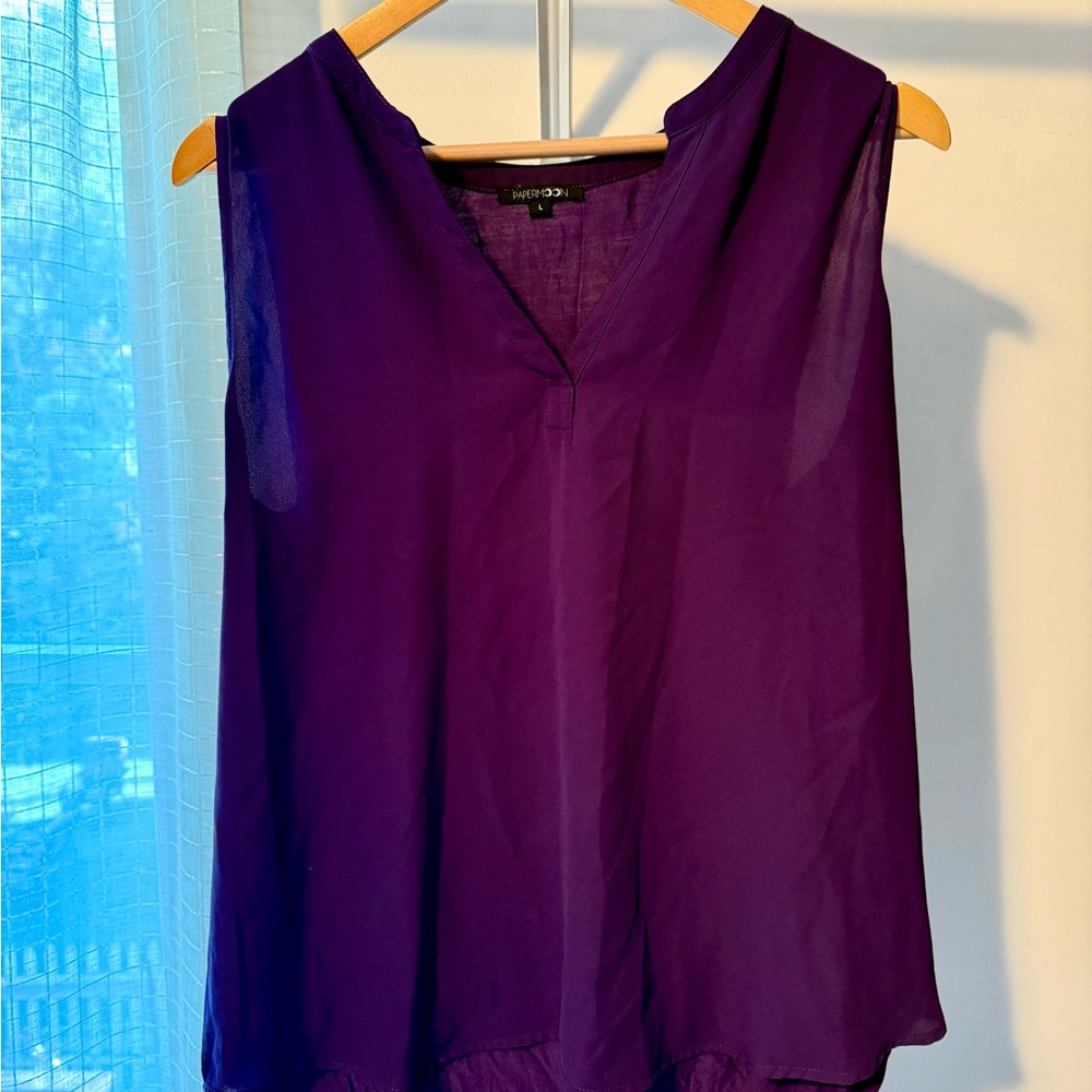 Deep Purple V-Neck Blouse